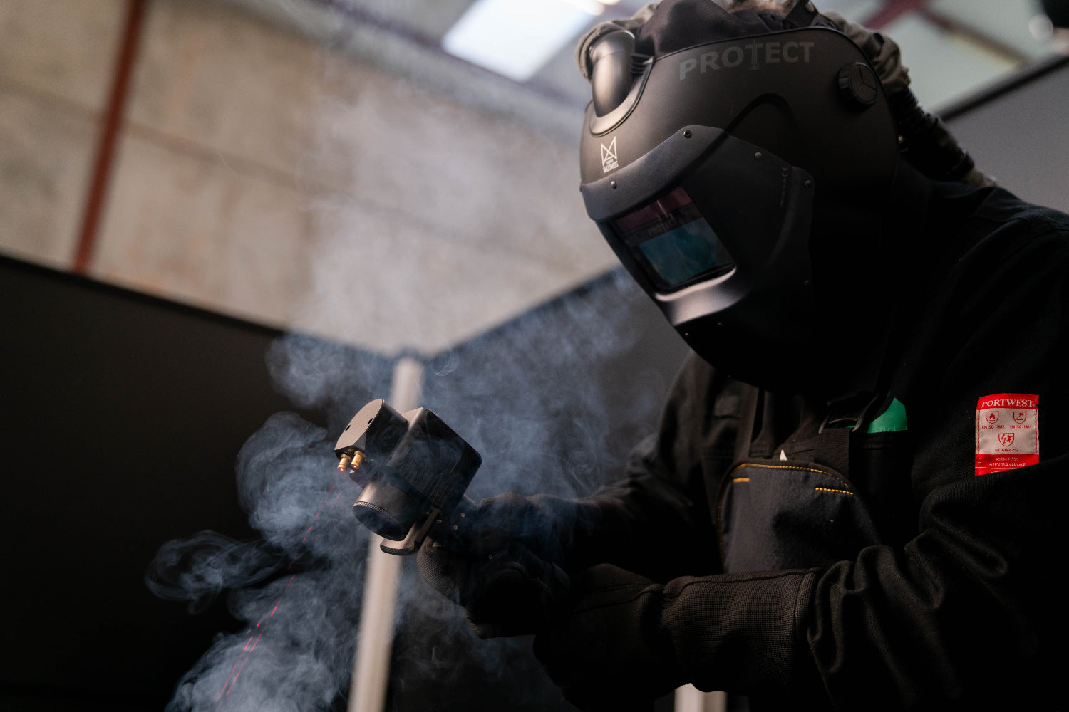 Máscara Maximus trooper air limpieza láser marca protect