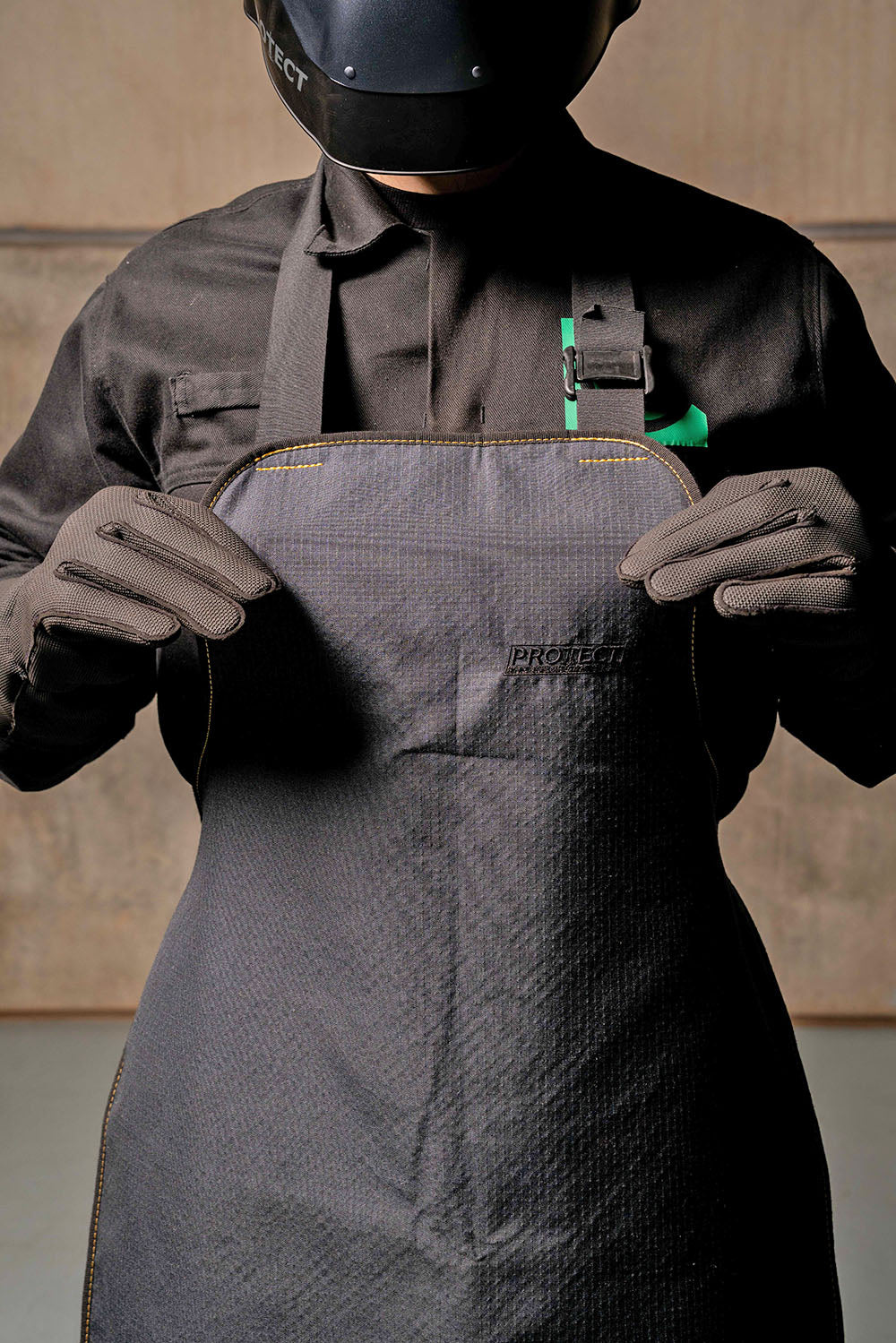 delantal de protección para limpieza y soldadura láser marca protect